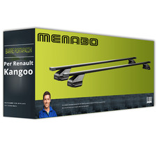 Menabo Omega Black acciaio barre portatutto per Renault Kangoo 13- completo