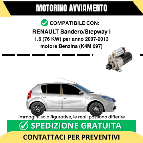 Motorino avviamento renault - avviamento,