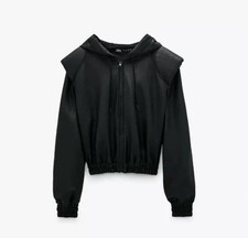 Bomber donna nero rivestito in