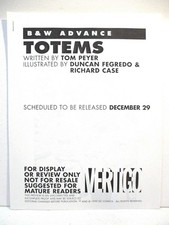 Totems #1 Vertigo Advance B&W