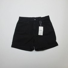 SOLO pantaloncino donna Vega vita alta mamma denim taglia M nero estivo casual