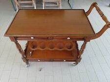 CARRELLO BAR PORTABOTTIGLIE PORTAVIVANDE NOCE  ANNI '50 TAVOLINO VINTAGE