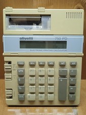 Calcolatrice Olivetti Vintage 750 PD Scrivania Stampa Carta Termica Collezione