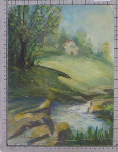 Dipinto antico paesaggio - antico,