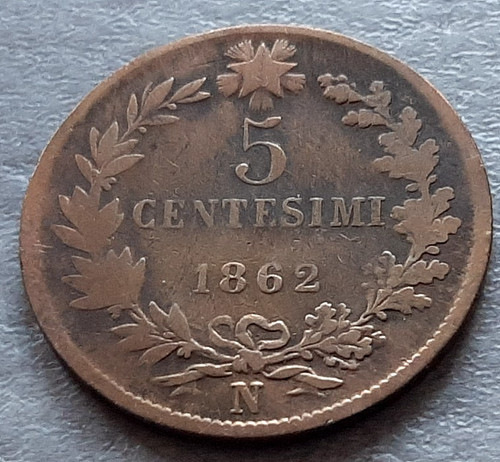 Pièce italie centesimi 1862 - 5,