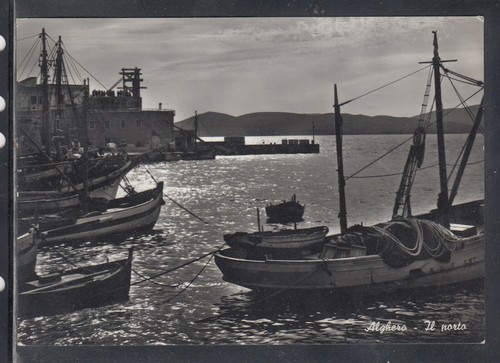 Cartolina alghero porto - cartolina, il