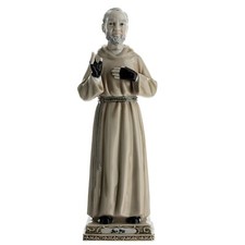 Statua di San Padre Pio da Pietrelcina in Porcellana 29,5 cm Navel PB0946