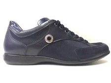 SCARPE CASUAL SNEAKERS UOMO UGO ARCI 2924 08 C91N PELLE BLU ORIGINAL AI NEW