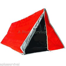 Tenda Tubo Solare Mylar Arancione e Argento - Telo Rifugio Campeggio Sopravvivenza Emergenza