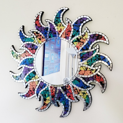 Specchio parete multicolore - da,