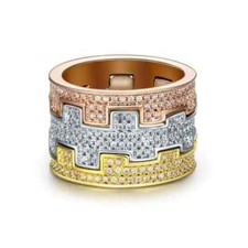 Anello a fascia trio con