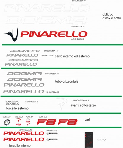 Adesivi telaio pinarello dogma - adesivi,
