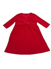 Tiana B. Donna "Vestito per favore!"  Abito natalizio rosso Empire Waist taglie forti 1X