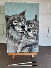 Quadro lupo animale arte