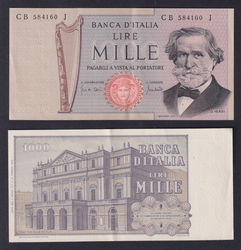 Banconota italia 1000 - italia,