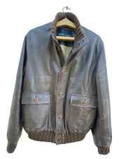 GIUBBINO GIUBBOTTO GIACCA BOMBER PELLE RAIDER MOTO AVIATORE harmont & blaine