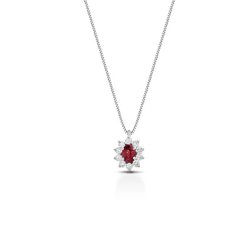 Collana oro bianco 18 - collana, in