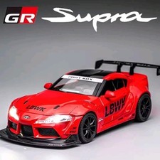 TOYOTA SUPRA 1:24 1/24 Modellino Auto Sportiva Rossa Tipo Bburrago 
