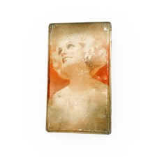 ND * Scatola, Barattolo in Latta "Biscotti Saiwa, Illustrazione Donna" (B-)