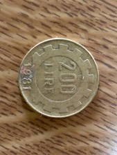 MONETA DA 200 LIRE RARA - INGRANAGGIO A DENTI QUADRI