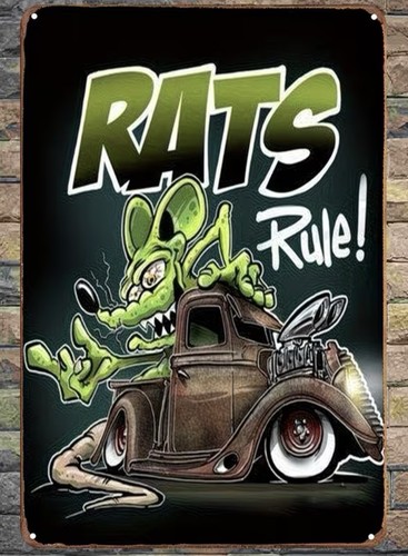 Insegna rat fink latta parete - rat,