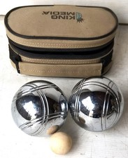 COPPIA BOCCE KING MEDIA CROMATE IN METALLO