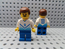 Lego personaggio sport calciatore bianco squadra blu n.11 soc085 3420 3423 3425