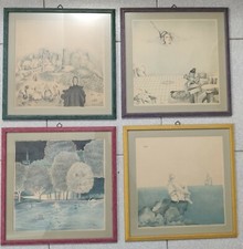 serie di 4 quadri arte moderna