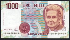 MILLE LIRE MONTESSORI LETTERA
