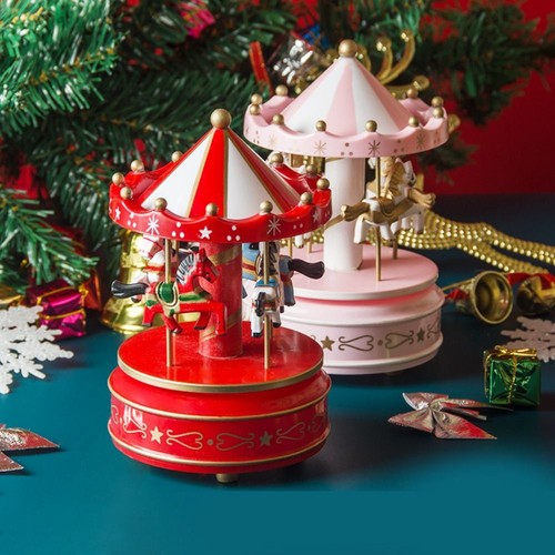 Carousel music box castle - box, in