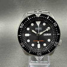 Seiko Divers 200m Orologio Uomo 43mm Quadrante Nero Tono Argento Daydate Automatico Funzionante