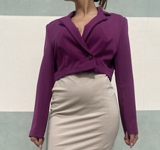 Blazer Crop Viola Chiaro