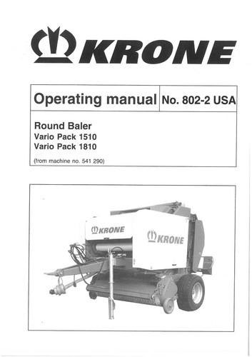 Krone round baler - krone, pack