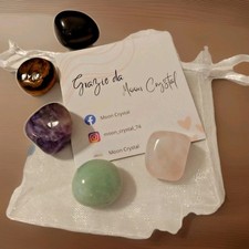 Set 5 Cristalli Amore Quarzo Rosa Ametista Ossidiana Avventurina Occhio di Tigre