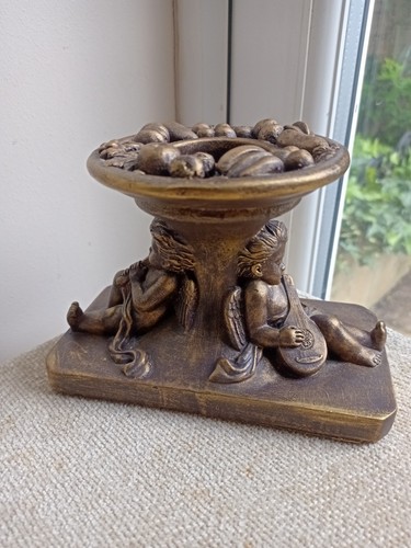 Portacandele cherubino oro tea