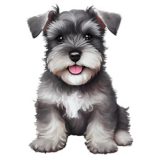 5 adesivi per auto Schnauzer