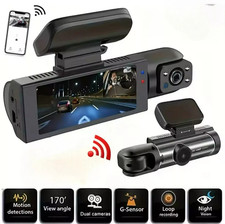 DASHCAM WIFI AUTO TELECAMERA PER AUTO DASHCAM ANTERIORE E POSTERIORE 1080P 2 CAM