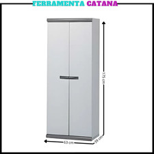 armadio da esterno giardino armadietto in plastica resina mobile mobiletto 2ante