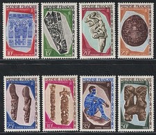 1968 Polinesia, arte Isole Marchesi, Yvert n. 52/58, nuovo di zecca**