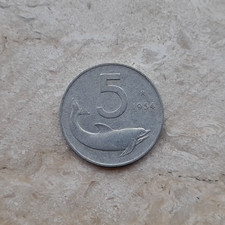 5 Lire 1954 Italia Delfino e