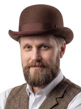 Melone in vera lana marrone -