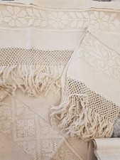 Lotto da 3 Asciugamani corredo del 1900 fatti a mano