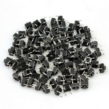 Lotto 100 PEZZI Micro pulsante tattile circuiti stampati 6 x 6 x 5mm 4 pin 