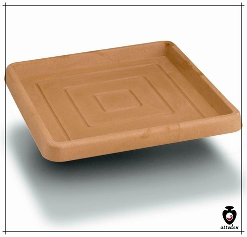 Sottovaso resina quadrato - sottovaso, in