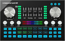 Mixer Audio Scheda Audio Dal Vivo Mixer Di Registrazione a Doppio Canale PC Tele