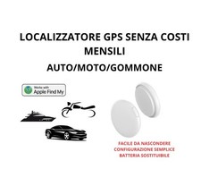 LOCALIZZATORE SATELLITARE GPS TRACKER AUTO MOTO ZERO COSTI COMPATIBILE AIR TAG