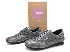 Sneaker da donna Khrio numero 42 scarpe con lacci scarpe basse scarpe per il tempo libero comode grigie
