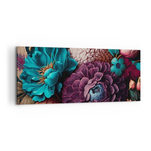 Quadro tela 120x50cm fiori - quadro, su
