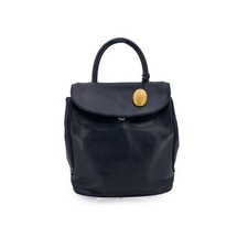 Autentica borsa a mano Christian Dior vintage in pelle nappa nera