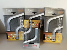 Staffe per mensole 8 pz acciaio + copertura + viti